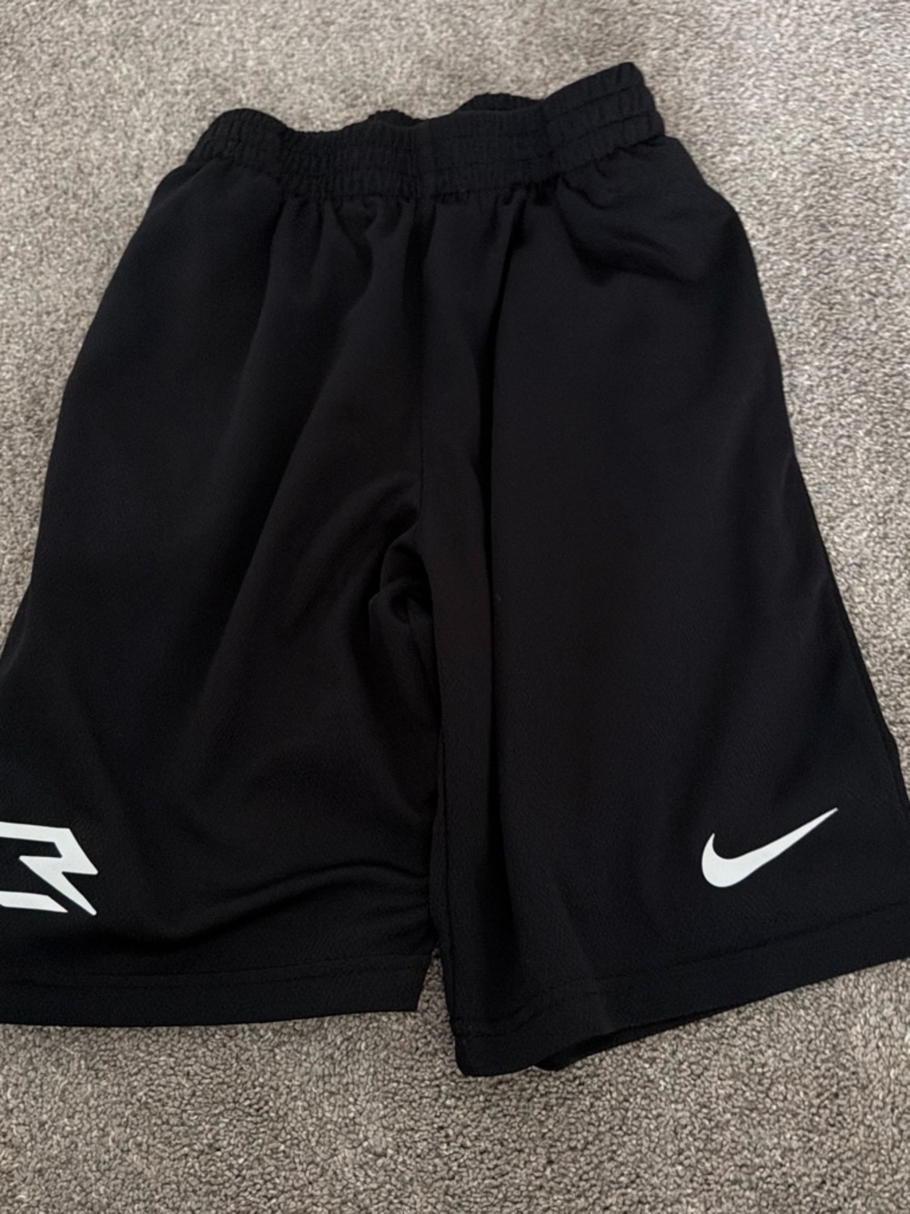 Nike Black Men’s Athletic Shorts with White Swoosh